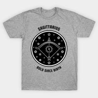 Sagittarius ♐🏹 Bold Since Birth Zodiac Sign Astrology Sign Horoscope T-Shirt